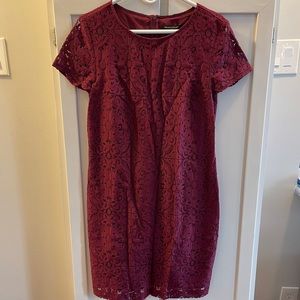NWT Banana Republic Factory Burgundy Lace Dress